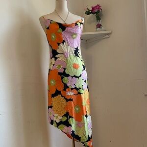 Floral Asymmetrical Dress